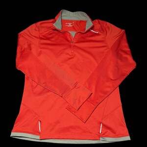 Brooks Equilibrium Technology Red Gray Half Zip Pullover Running Shirt Medium M